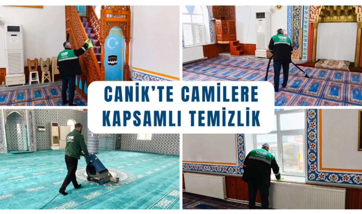 Canik Belediyesinden Camilere Kapsamlı Temizlik