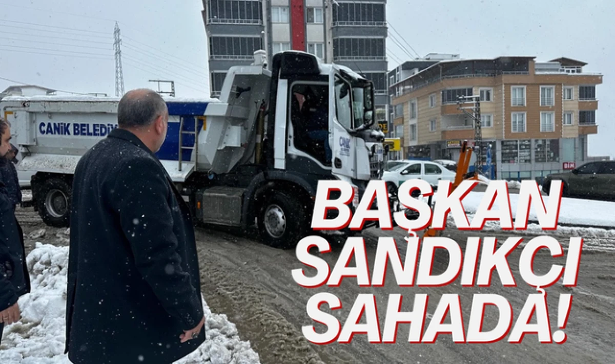 Canik'te Kar M&uuml;cadelesi! Başkan Sandık&ccedil;ı Sahada!
