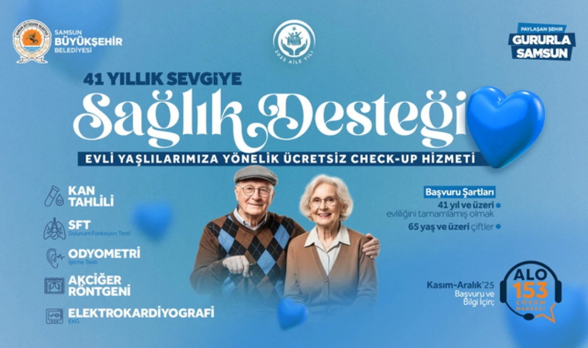 Samsun Büyükşehir'den 41 Yıllık Evlilere Destek Projesi!