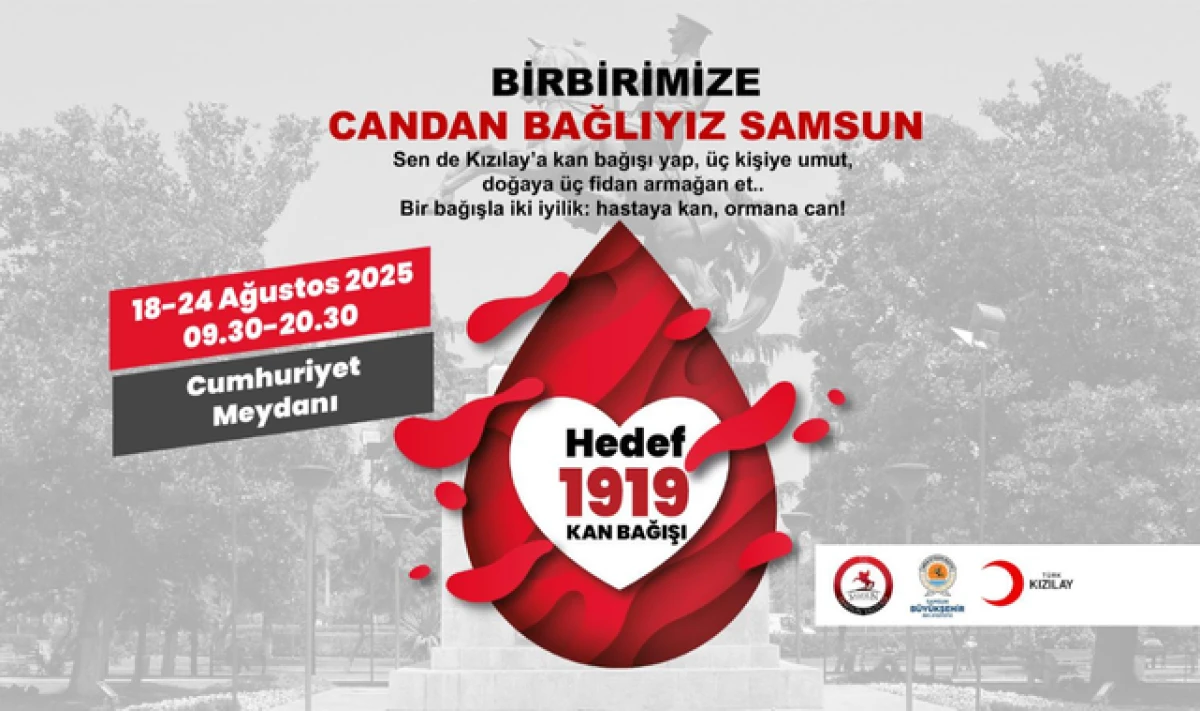 Türk Kızılayı Samsun'da Büyük Bir Kan Bağışı Kampanyası Düzenliyor!
