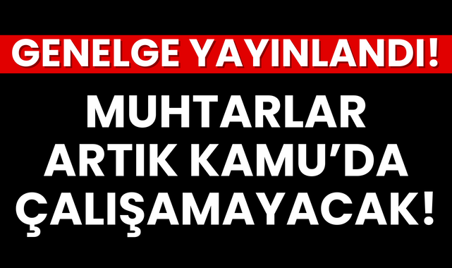 Ya Muhtarlığı Ya da Kamu Görevini Seçecekler!